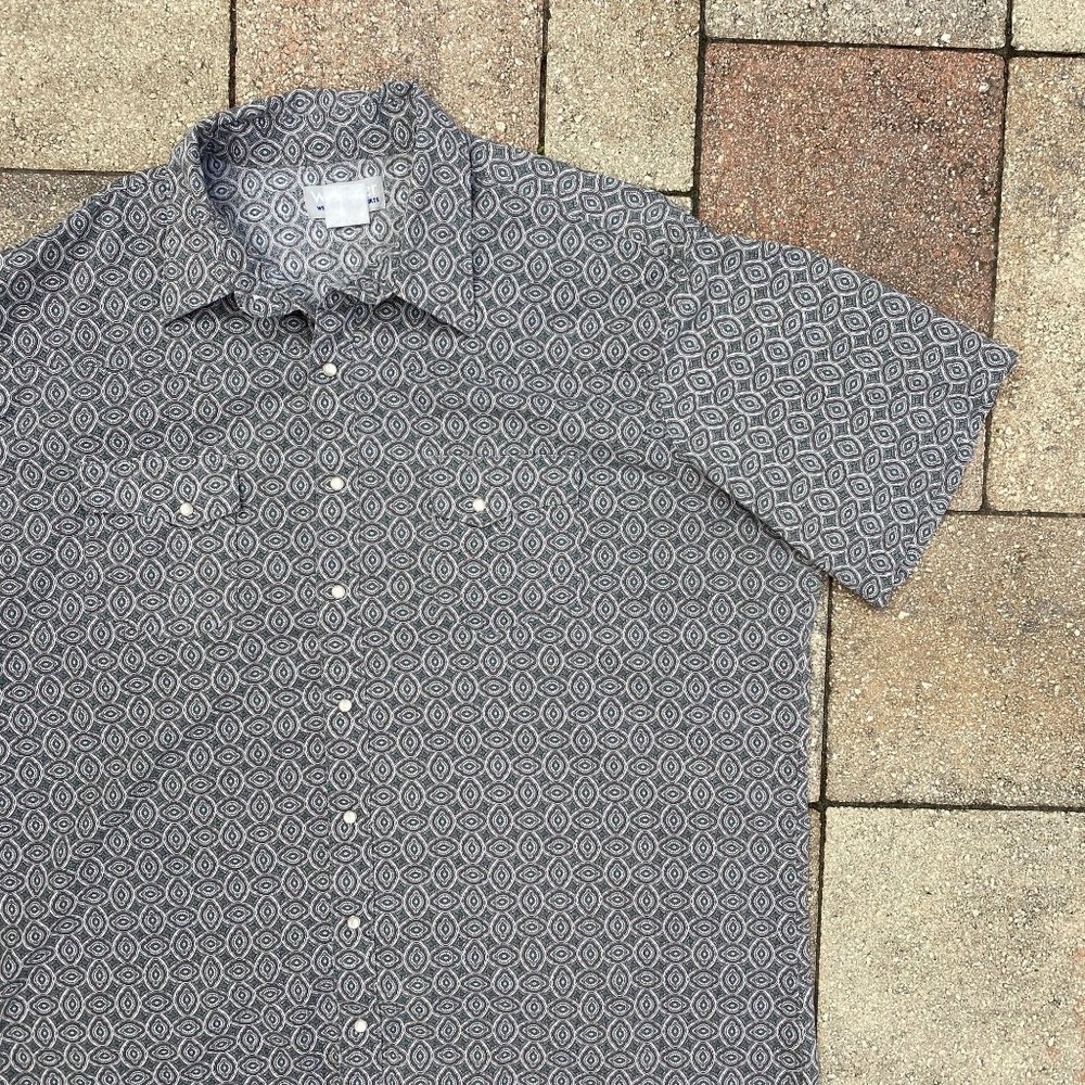 Wrangler Western Pearl Snap Button Up Collared T Shirt Size 2XT Big and Tall